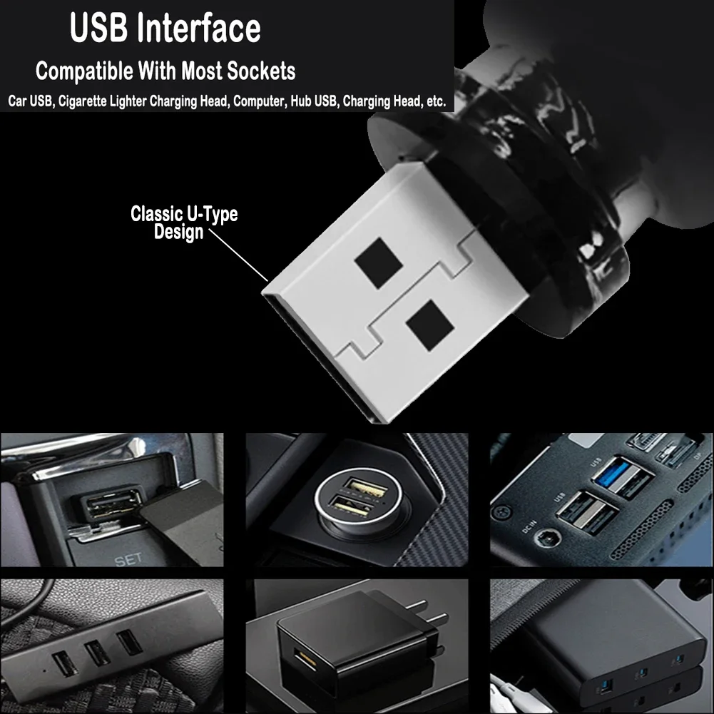 Auto USB-nachtlampje Touch Control LED-gloeilamp Draagbare verlichting Plug en Play Decoratief sfeerlicht voor thuisslaapkamer - Image 5