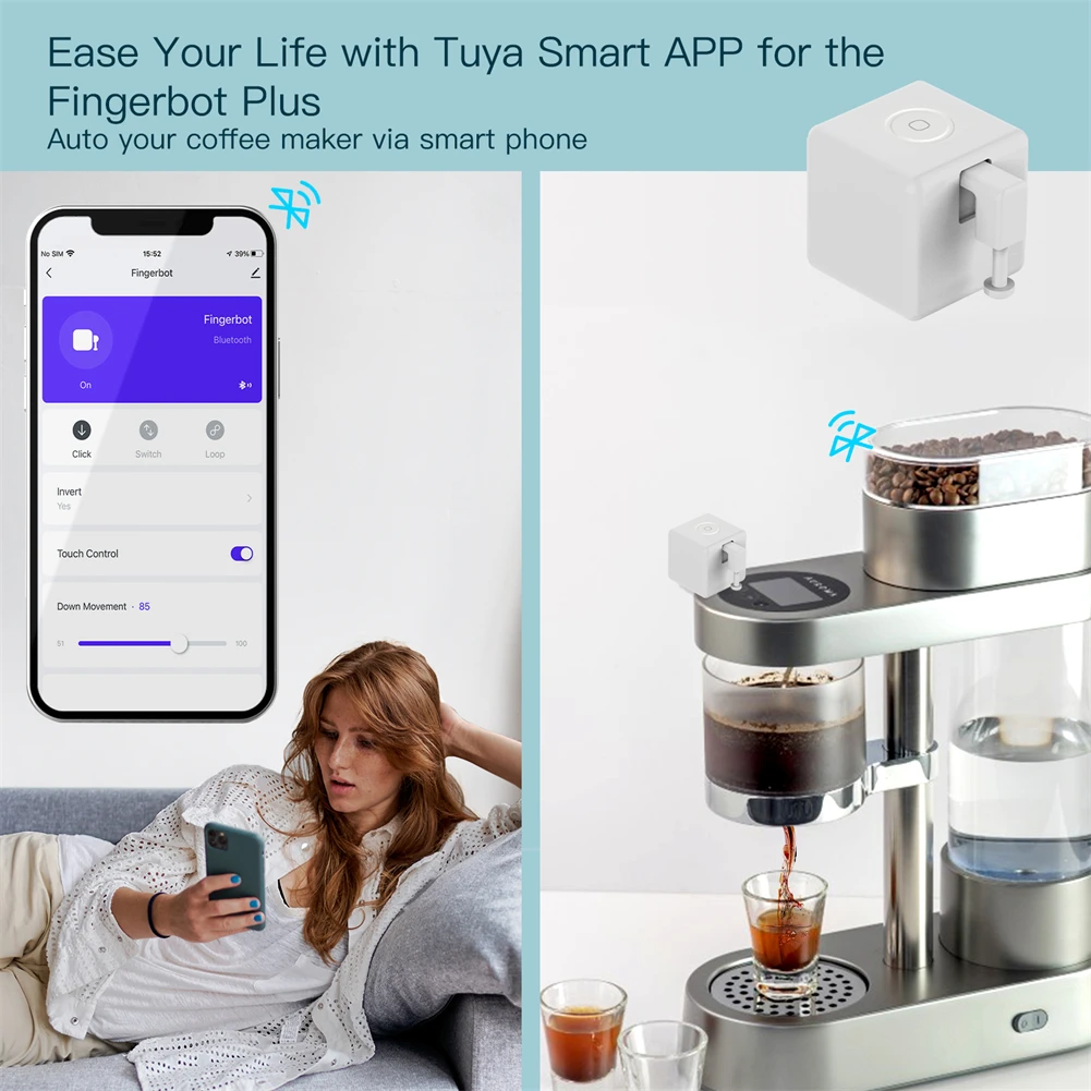 Moes Tuya Smart Bluetooth Fingerbot Switch Button Pusher Smart Life App Voice Control Via Alexa, Google Assistent - Image 4
