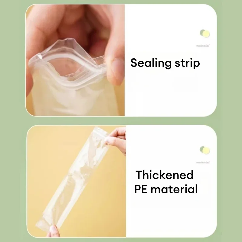 50~200PCs Disposable Ice Popsicle Mold Bags BPA Free Freezer Tubes Ice Candy Pops with Zip Seals for Kids Healthy Snacks - Image 5