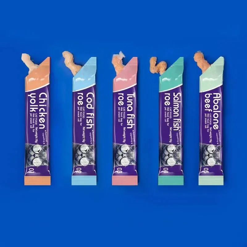 30 Strips Pet Snacks Cat Strips Young Cat Wet Food Pack Nutrition Chicken Cod Salmon Formula Mixed Flavor Cat Liquid Snacks - Image 3