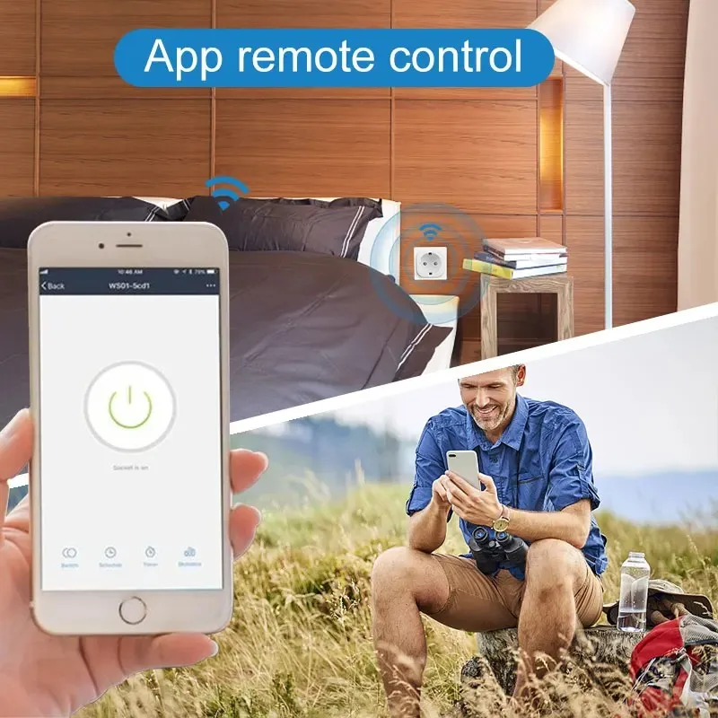 Tuya Smart Socket EU16A/20A Wifi Smart Plug Met Power Monitoring Smart Life APP Afstandsbediening Ondersteuning Google Assistent Alexa - Image 5