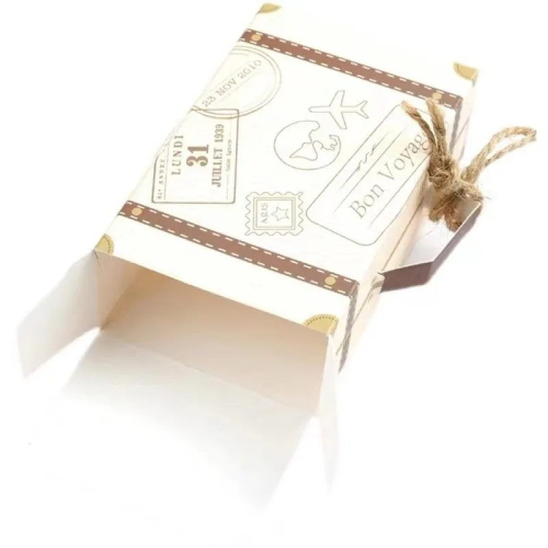 50 stuks Mini Reiskoffer Bonbondoos Kraftpapier Chocolade Gunst Geschenkdoos Verpakking Zak Bruiloft Verjaardagsfeestje Decoratie - Image 2