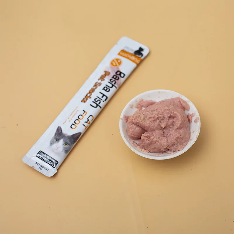 Cat Stripe Pet Snacks 15g/Stripe Liquid Wet Grain Tuna Chicken Can Hair Cheep Cat Snacks - Image 6