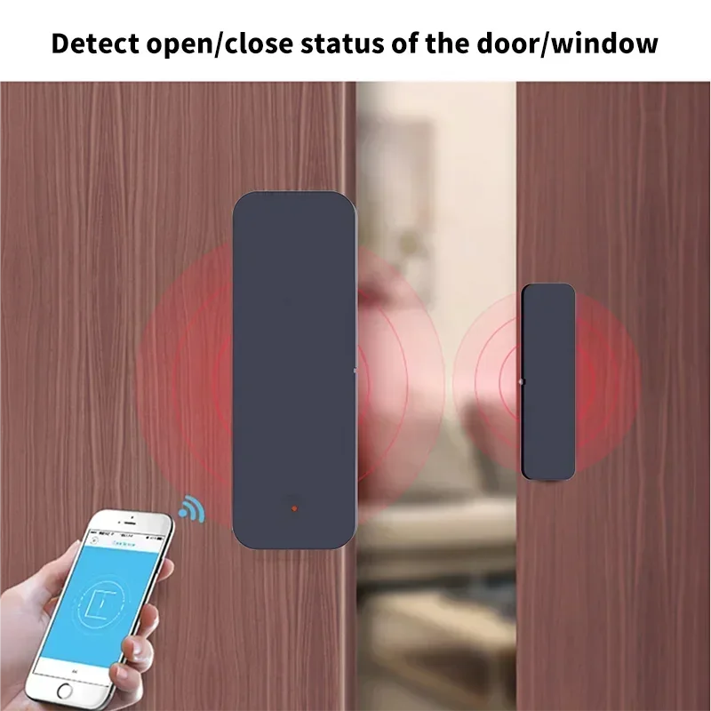 Tuya Zigbee Wifi Deursensor Raaminvoersensor Beveiliging Inbreker Magnetische sensor Alarm Smart Life Work met Alexa Google Home - Image 3