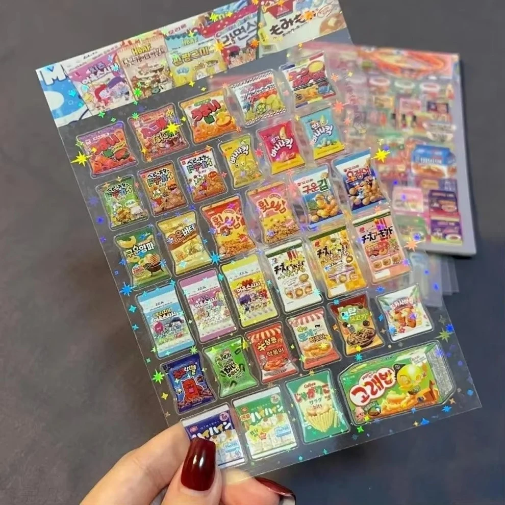 10pcs Snack Food Packaging Stickers For Phone PET Waterproof Cartoon Scrapbook Sticker Journaling Stationery Kawaii - Image 4