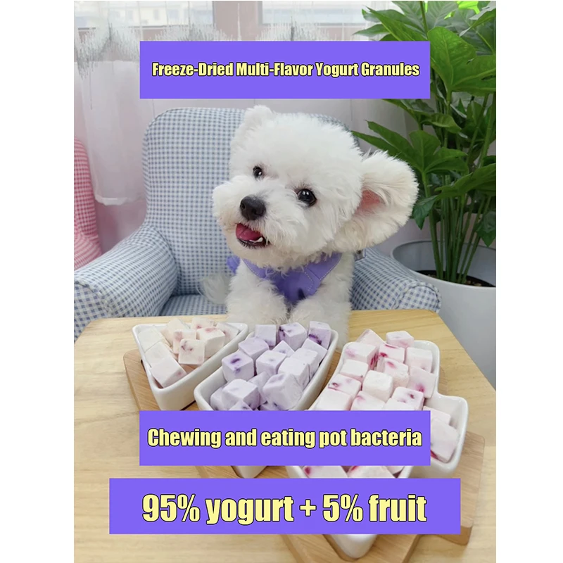 Pet dog dog snacks freeze-dried fruit yogurt pieces cat chewed probiotic dog cheese 100g
