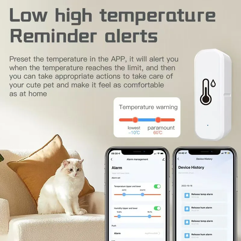 Tuya WiFi/ZigBee temperatuur- en vochtigheidssensor Smart life APP Afstandsbediening binnenthermometer voor thuiswerk met Alexa Google Home - Image 4