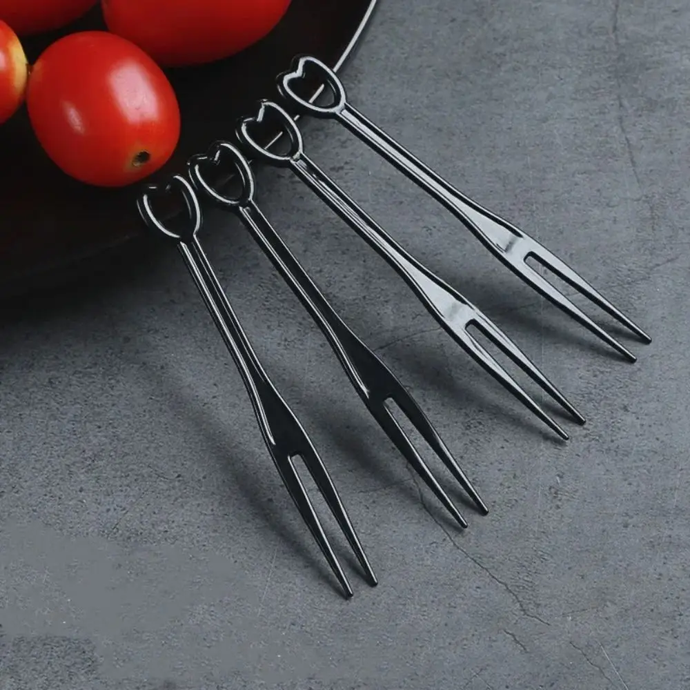 100Pcs Fruit Fork Cake Dessert Food Fruit Pick Children Snack Mini Party Festival Love Tableware Decoration Plastic Toothpick - Image 5