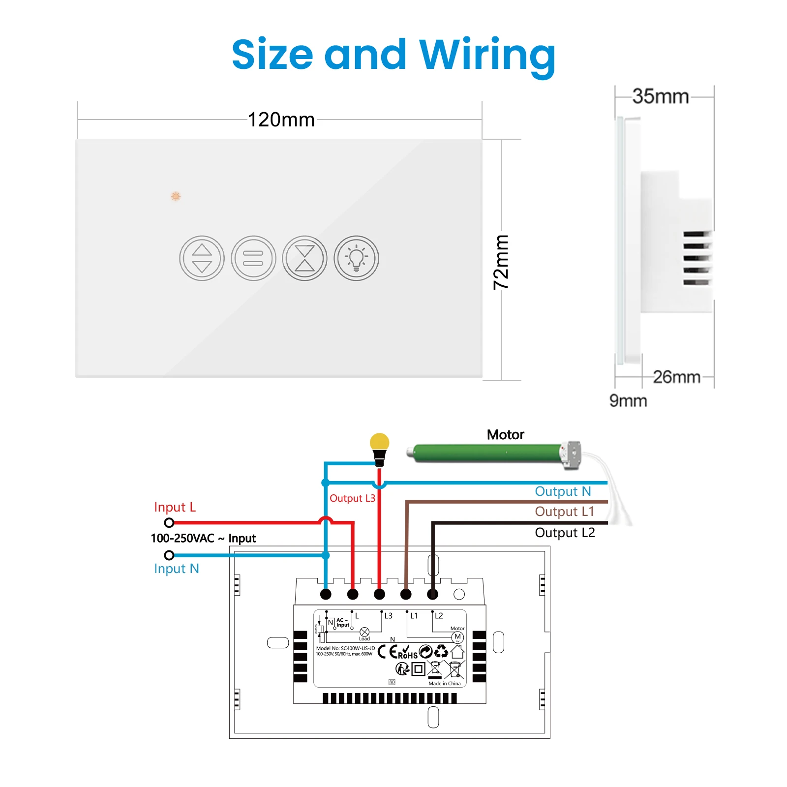 LoraTap Tuya Smart Rolluik Lichtschakelaar Google Assistant & Alexa Compatibele afstandsbediening Timerfunctie voor Smart Home - Image 6