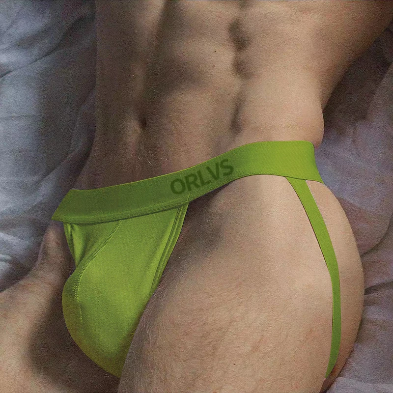 SexyMenFashion ORLVS modal men's thong sexy and low waist, sexy, double-buttock-lifting, free-to-take-off T pants Unique Underwear CoupleSurprise Soft Elastic Thong - Image 2