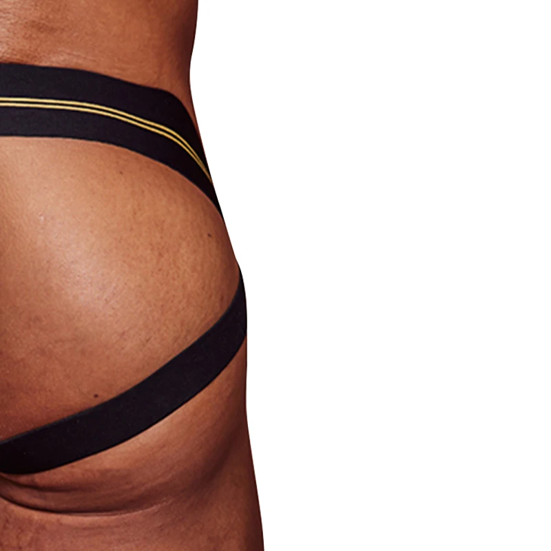Gold-rimmed men's thong modal sexy double hip taste underwear low waist U convex Sao bikini T pant SexyMenFashion Unique Underwear CoupleSurprise Double Strap Thong - Image 3
