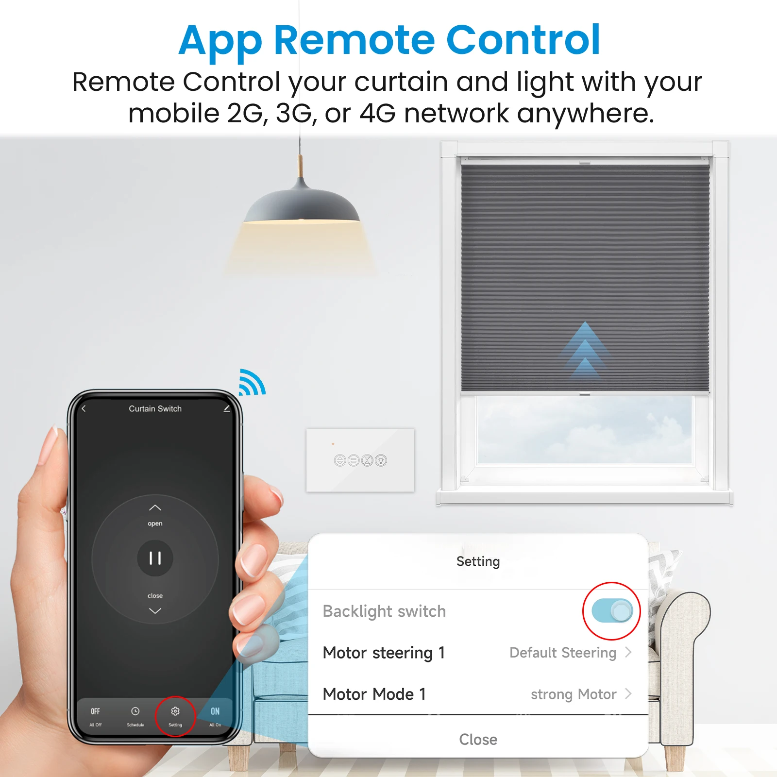 LoraTap Tuya Smart Rolluik Lichtschakelaar Google Assistant & Alexa Compatibele afstandsbediening Timerfunctie voor Smart Home - Image 3