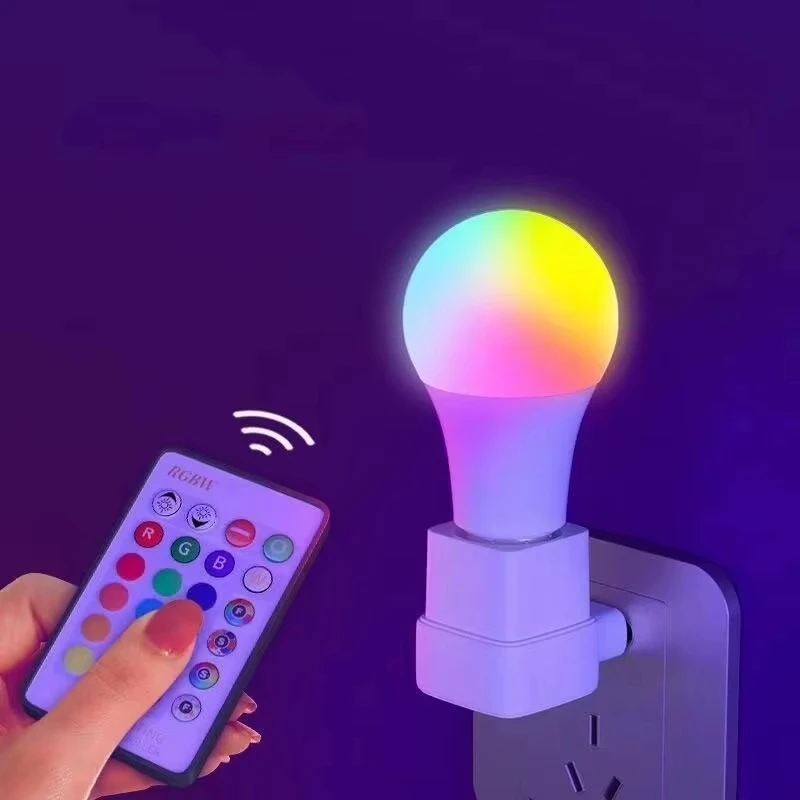 16 kleuren RGB-lamp LED veelkleurige lamp E27 220V huishoudelijke verlichting dimbaar 24-sleutel afstandsbediening slimme lamp sfeerlicht - Image 6