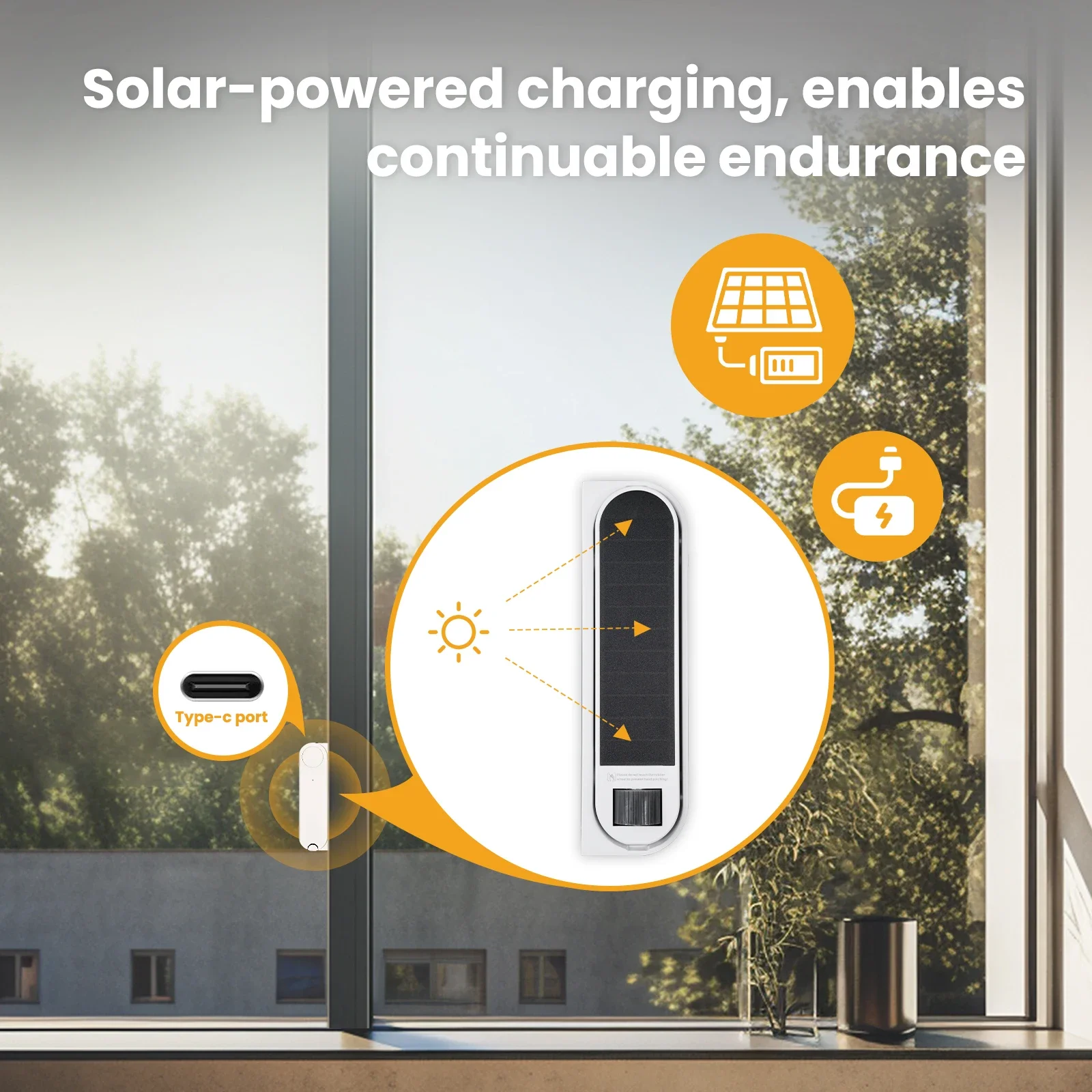Moes Tuya Zigbee Slimme Schuifraam Pusher Automatische Opener Dichterbij Zonne-Energie Opladen App Afstandsbediening Ondersteuning Alexa Google Home - Image 3