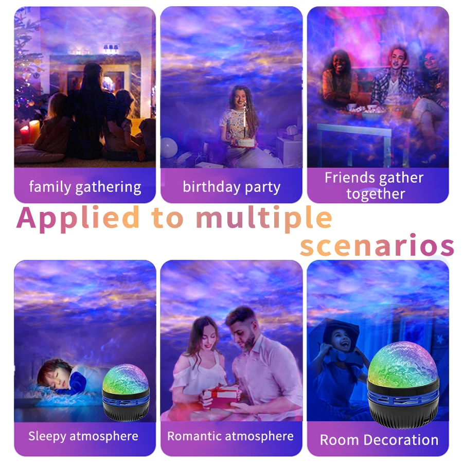 Northern Lights Sterrenhemelprojector LED-nachtlampje met afstandsbediening USB Een verscheidenheid aan stijlen voor thuis Slaapkamer Feestdecoratie - Image 5