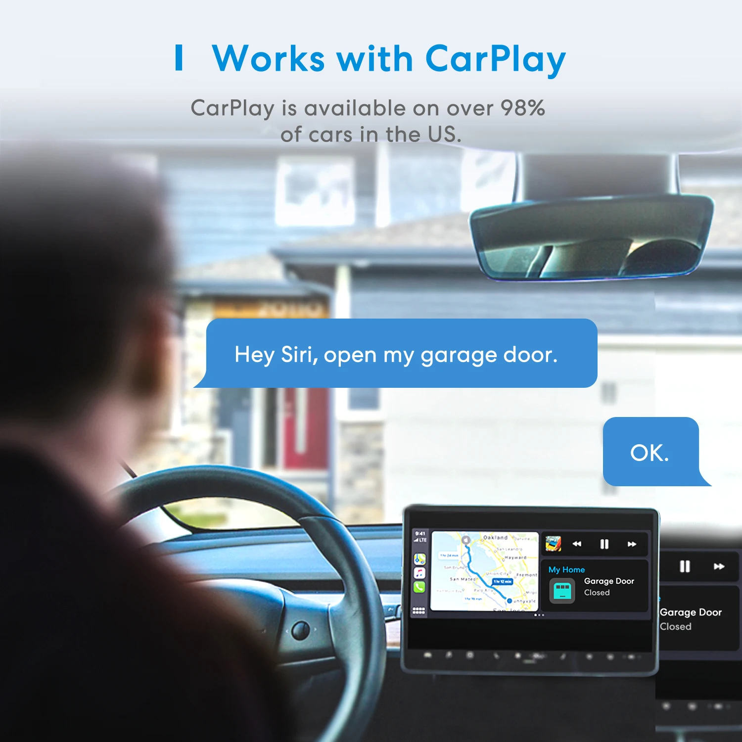 Meross slimme garagedeuropener met externe antenne tot 3 enkele deuren EU-versie Ondersteuning HomeKit Alexa Google Home - Image 5