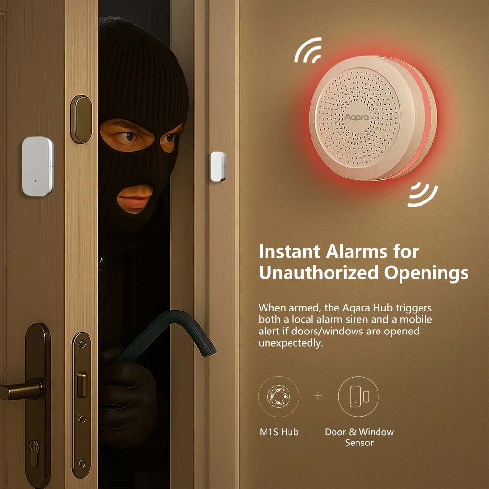 Aqara Smart Deur Raam Sensor Zigbee Mini Deur Sensor Draadloze Verbinding Alarm Smart Home Matter HomeKit voor Mijia Mi Home APP - Image 4