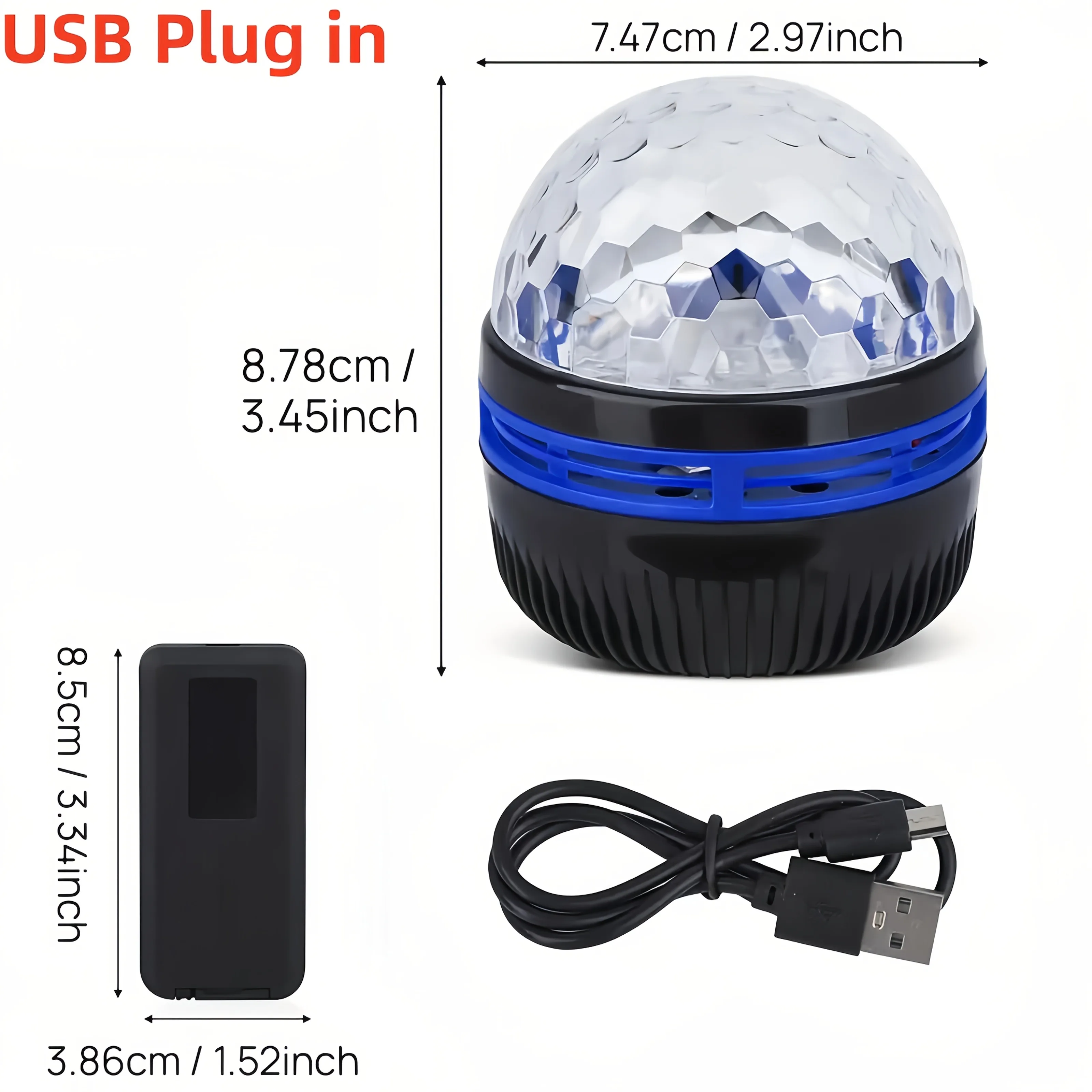 1pc Aurora Borealis sterrenhemelprojector, slaapkamernachtlampje, USB-aangedreven, meerkleurig, afstandsbediening, voor cadeau, woondecoratie - Image 6
