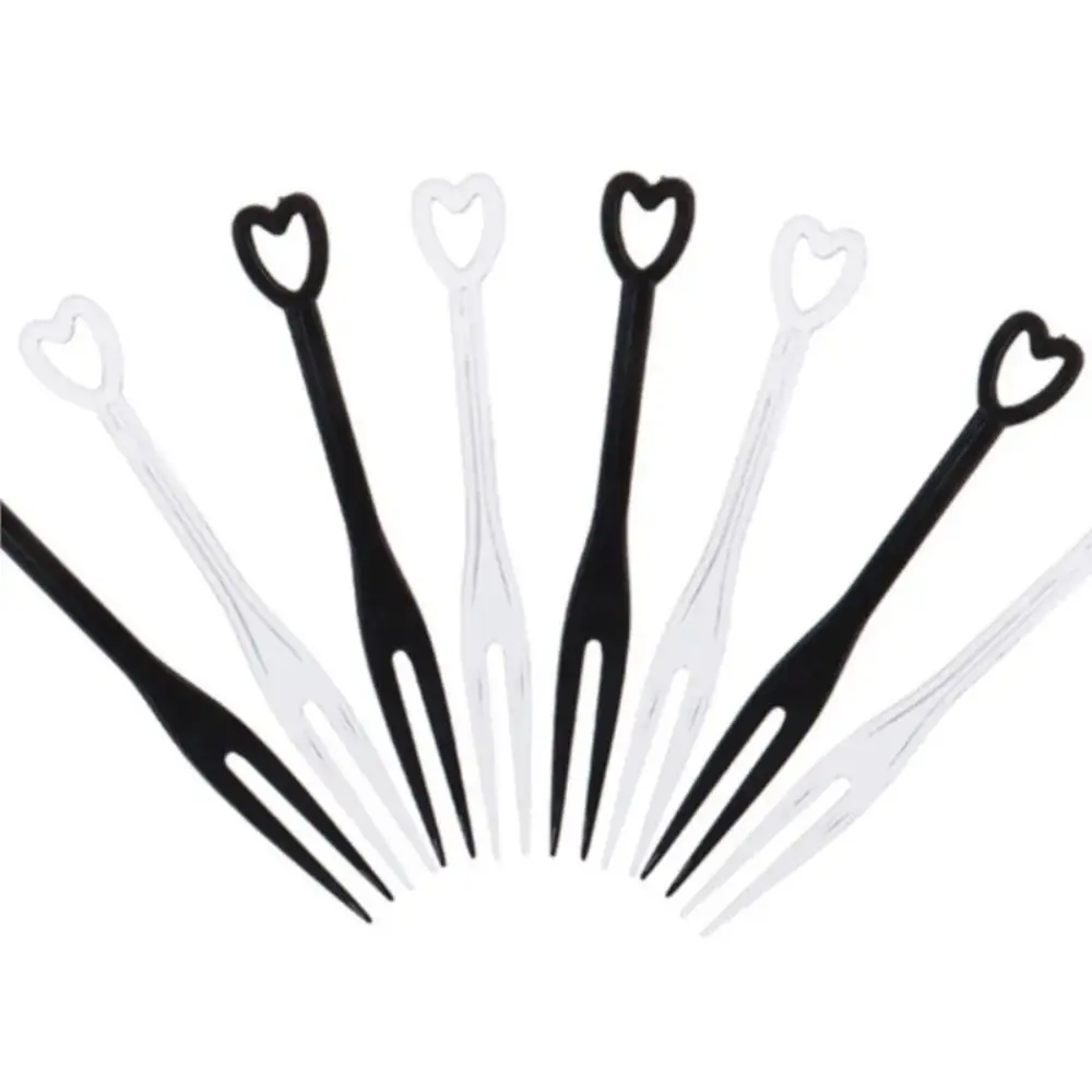 100Pcs Fruit Fork Cake Dessert Food Fruit Pick Children Snack Mini Party Festival Love Tableware Decoration Plastic Toothpick - Image 3