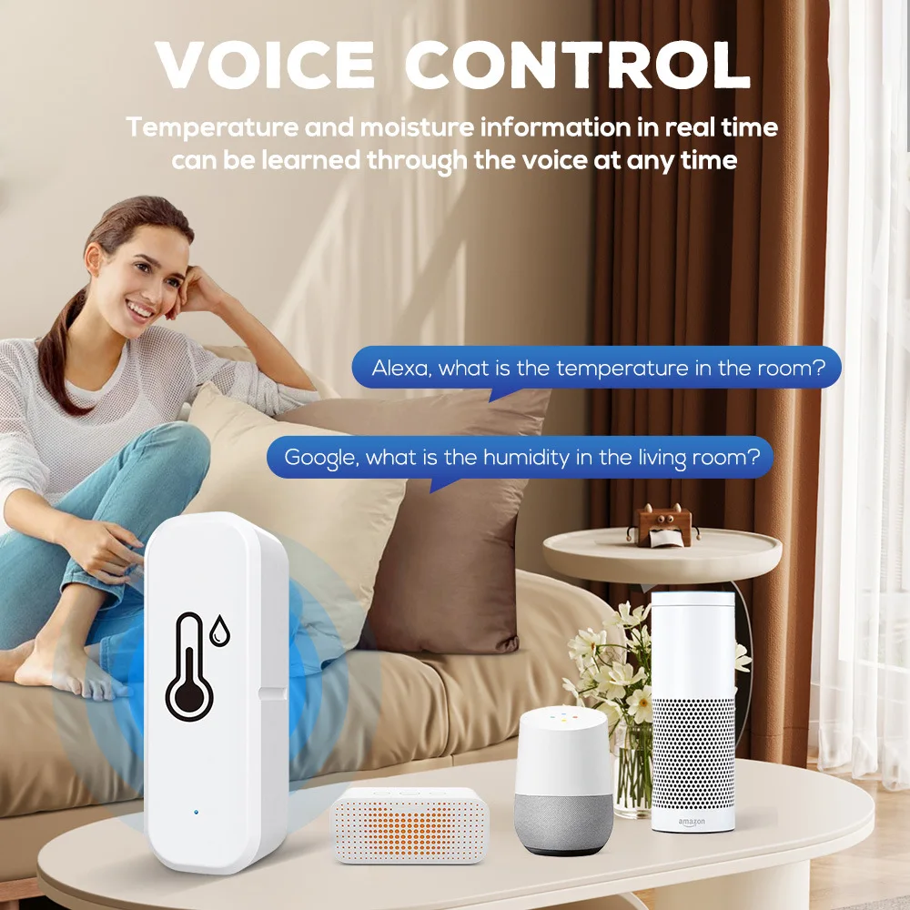 Tuya WiFi/ZigBee temperatuur- en vochtigheidssensor Smart life APP Afstandsbediening binnenthermometer voor thuiswerk met Alexa Google Home - Image 2