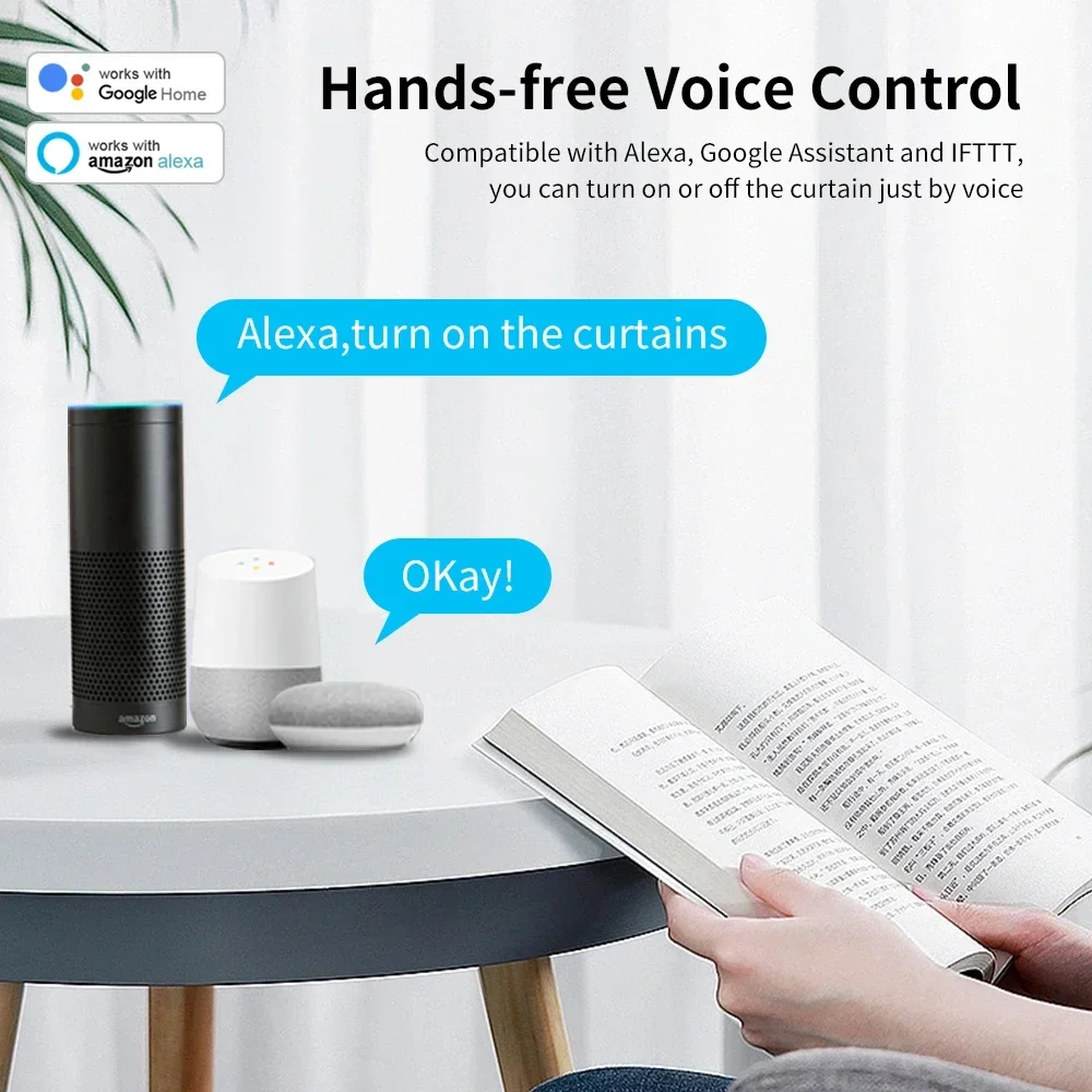 Smart Tuya Wifi/Zigbee elektrische gordijnsluitermotor met RF-afstandsbediening 22,5 cm formaat APP-bediening Alexa Google Assistant SmartThings - Image 3
