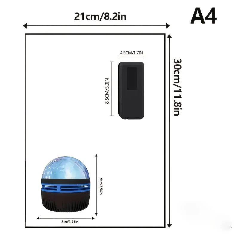 1pc LED Galaxy Star-projectorlicht, USB-aangedreven, waterrimpelgolf, op afstand bestuurbare slaapkamernachtlamp, voor feest, thuisbioscoop - Image 6