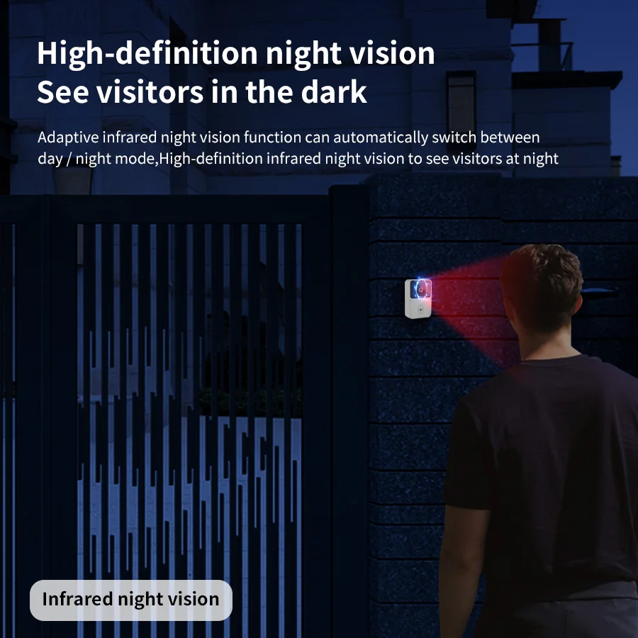 Tuya Smart Wifi Video Draadloze Deurbel Met Hd Camera Infrarood Nachtzicht Intercom Home Smart Welcome Camera Deurbel - Image 4