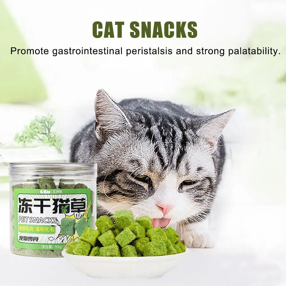 Catgrass Grain Freezedried Cat Snack Row Furry Hairball Teeth Pieces Catgrass Tablets Grinding Catgrass Biscuits X6R5 - Image 3