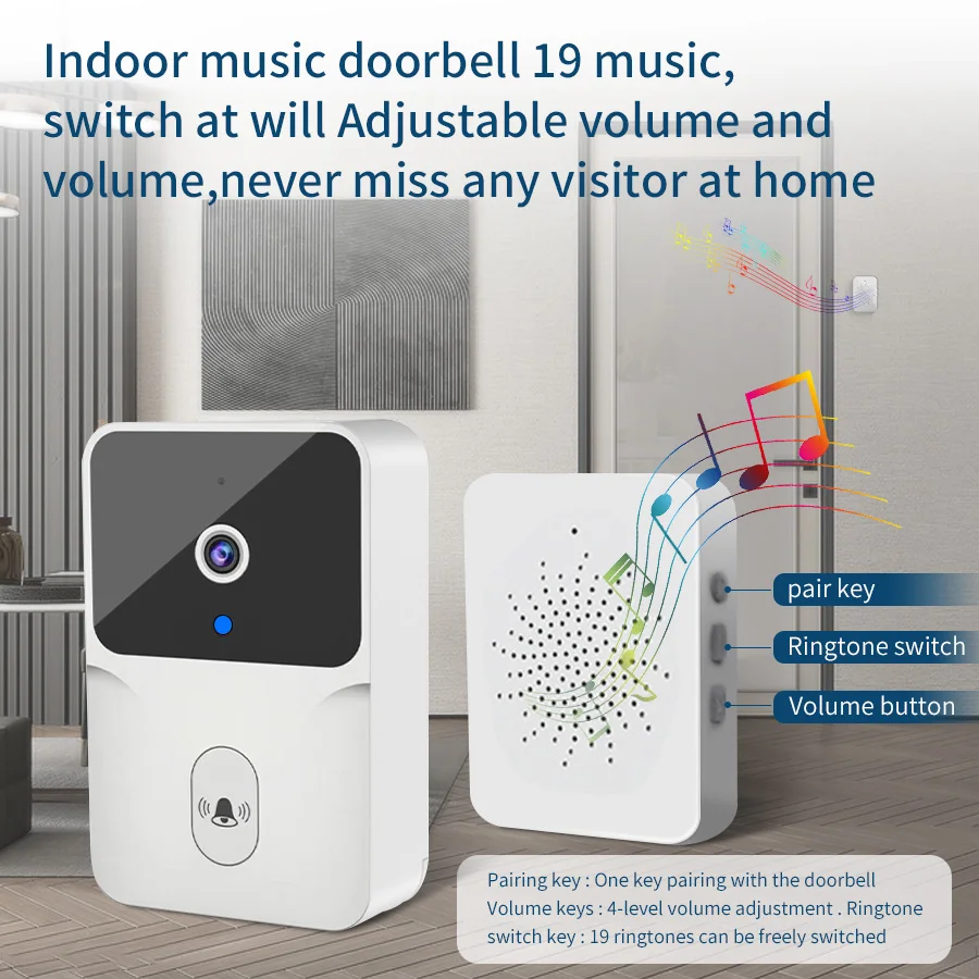 Tuya Smart Wifi Video Draadloze Deurbel Met Hd Camera Infrarood Nachtzicht Intercom Home Smart Welcome Camera Deurbel - Image 3