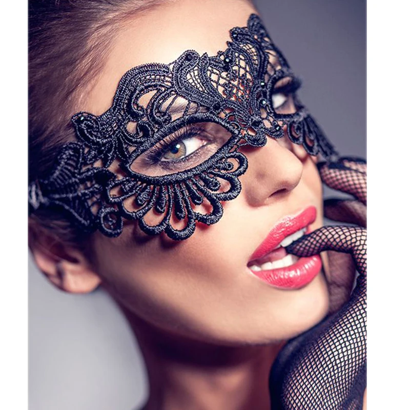 Sexy Hollow Out Babydoll Lingerie Porn Lace Mask Erotic Lingerie Costumes Female Sexy Lingerie Hot Cosplay Party Masks Lenceria - Image 4
