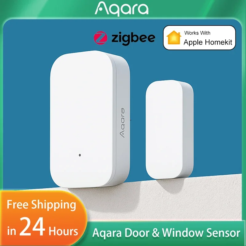 Aqara Smart Deur Raam Sensor Zigbee Mini Deur Sensor Draadloze Verbinding Alarm Smart Home Matter HomeKit voor Mijia Mi Home APP