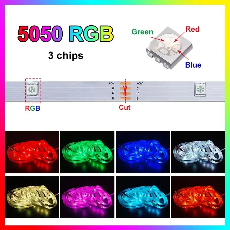 Smart LED Strip Verlichting 5050 RGB Bluetooth APP Afstandsbediening USB 5 V Led Tape Diode Flexibele Lint Lamp Kerst kamer Decor - Image 5