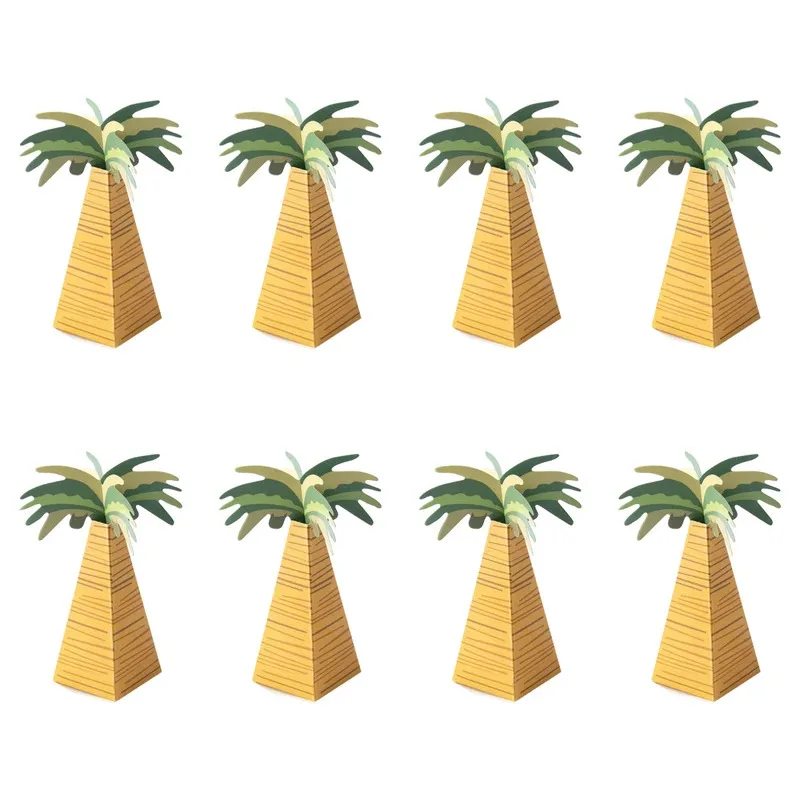 20 stuks mini kokospalm papier chocolade snoepdoos geschenkverpakking voor Hawaiiaanse tropische verjaardagsfeestje benodigdheden - Image 5
