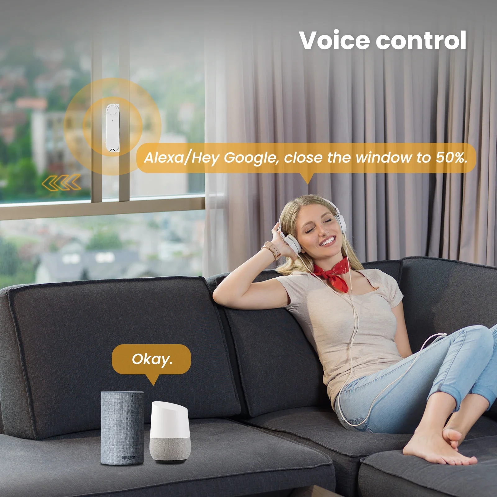 Moes Tuya Zigbee Slimme Schuifraam Pusher Automatische Opener Dichterbij Zonne-Energie Opladen App Afstandsbediening Ondersteuning Alexa Google Home - Image 4