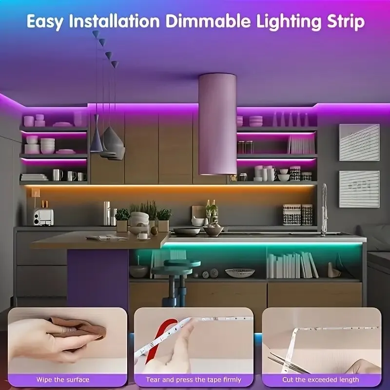 Smart Wifi LED-lichtstrip RGB 5050 Led-tape voor Home Party Decor, TV-achtergrondverlichting, compatibel met Alexa Google Home - Image 2