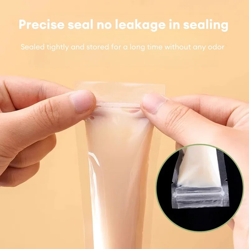 50~200PCs Disposable Ice Popsicle Mold Bags BPA Free Freezer Tubes Ice Candy Pops with Zip Seals for Kids Healthy Snacks - Image 2