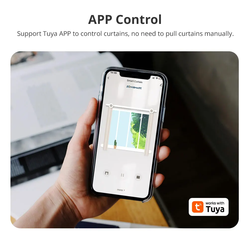 Zemismart Zigbee 3.0 Smart Gordijn Track Werk met Tuya Zigbee Hub SmartThings Alexa Google Home Assistant Elektrische Gordijnen - Image 3